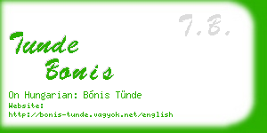 tunde bonis business card